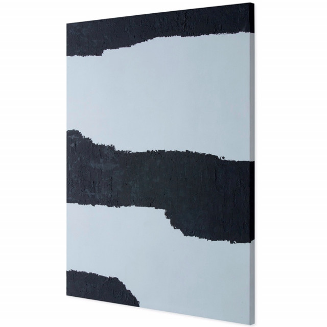 Tablou alb/negru din fibre naturale 90x120 cm Zarli Thai Natura