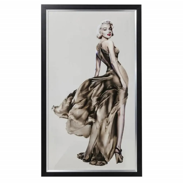 Tablou alb/negru din plastic 100x172 cm Marilyn Kare