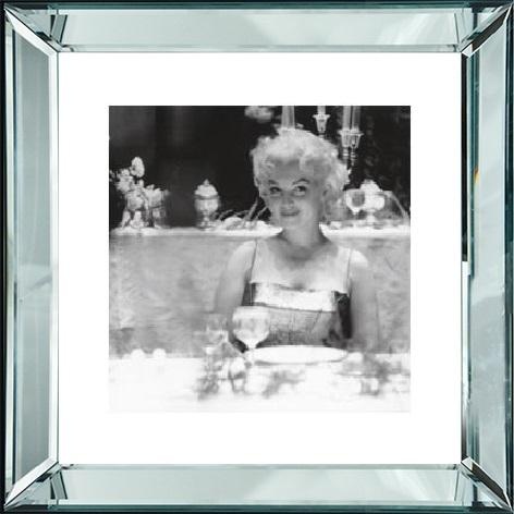 Tablou alb/negru din sticla 50x50 cm Marilyn 3 Ter Halle
