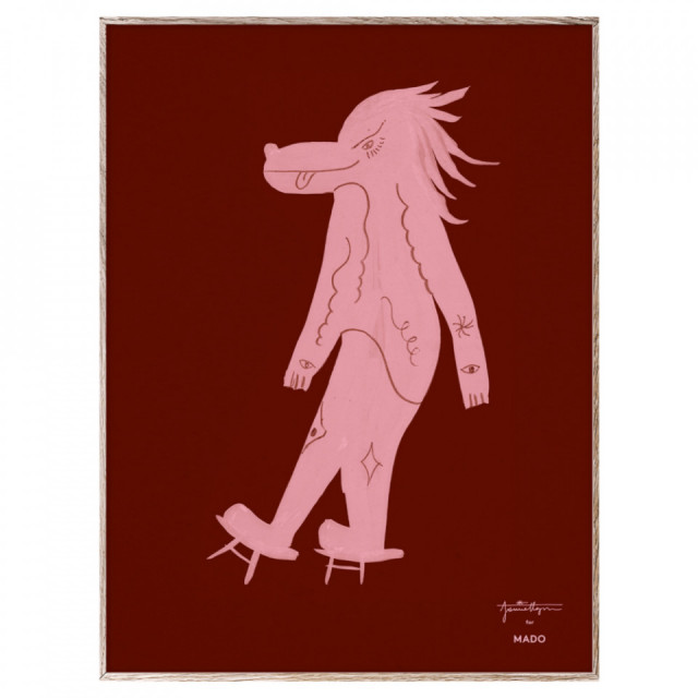 Tablou cu rama din lemn de stejar 30x40 cm Wolfoz Paper Collective