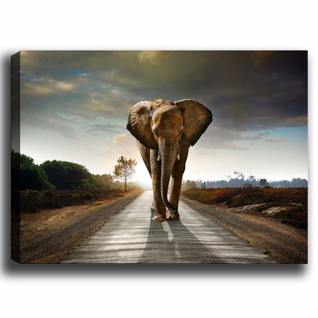 Tablou multicolor din fibre naturale 70x100 cm Elephante The Home Collection