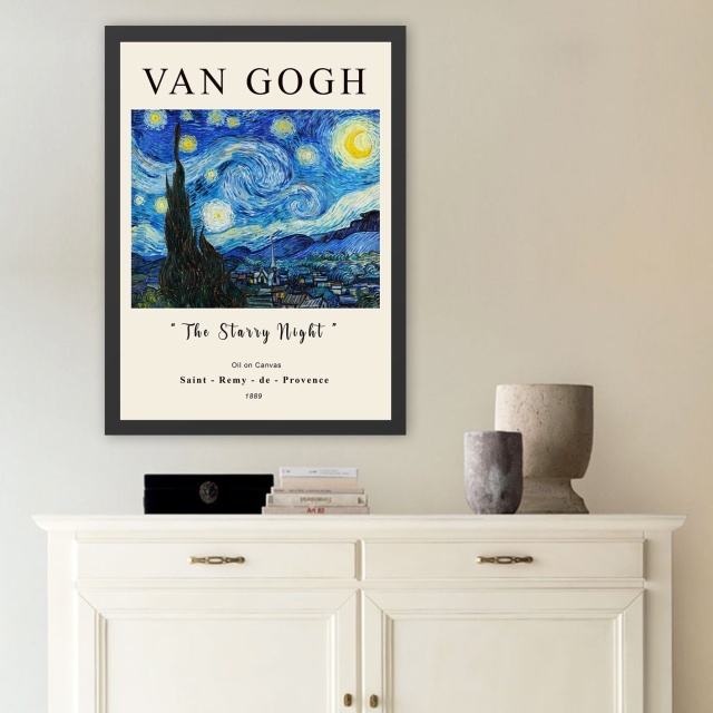 Tablou multicolor din lemn 55x75 cm Van Gogh The Home Collection