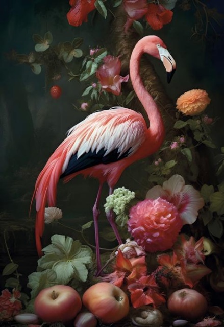 Tablou multicolor din sticla 110x160 cm Flamingo Ter Halle