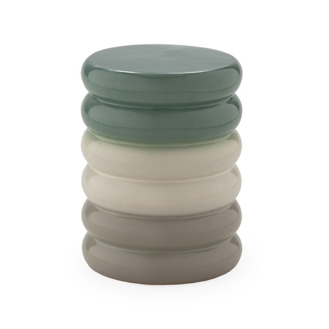 Taburet decorativ multicolor din ceramica 33 cm Diego Thai Natura