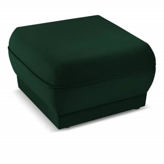 Taburet patrat verde din catifea 68x68 cm Lando Besolux