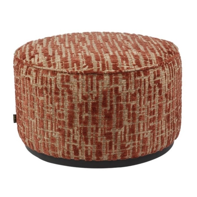 Taburet rotund maro Terra din textil 70 cm Lexie Richmond Interiors
