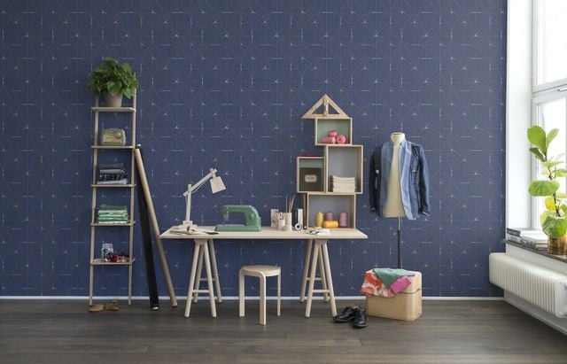 Tapet din hartie Perfect Fit Royal Blue Rebel Walls