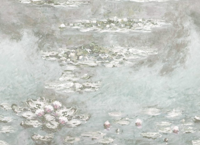 Tapet multicolor din hartie Water Lilies Monet Soft Rebel Walls