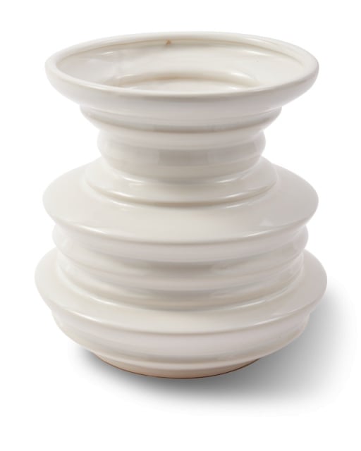 Vaza alba din ceramica 23 cm Stacked Pols Potten