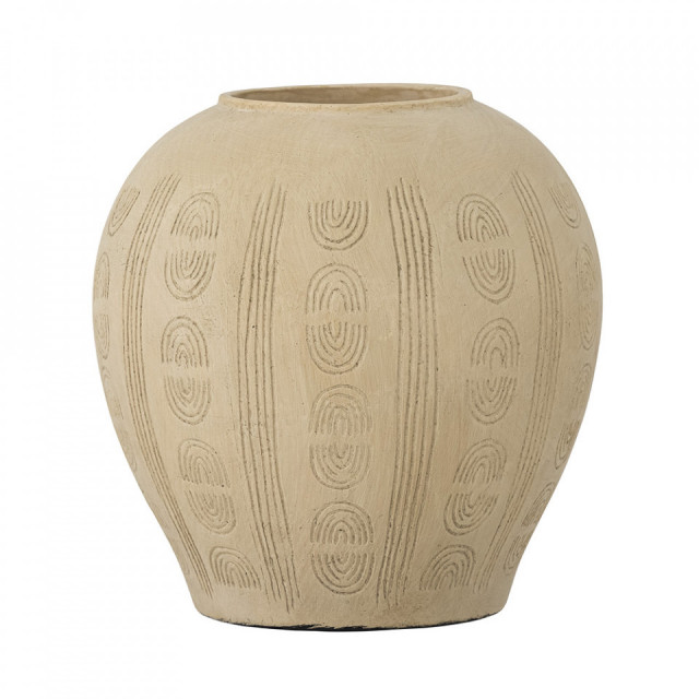 Vaza decorativa crem din ceramica 20 cm Taym Bloomingville