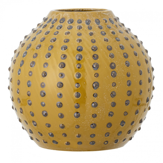 Vaza decorativa galbena din ceramica 26 cm Toofan Creative Collection