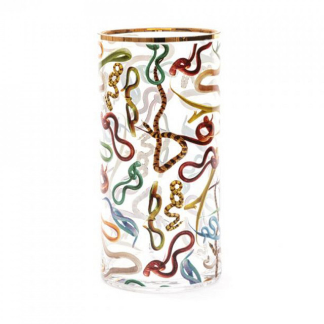 Vaza multicolora din sticla 30 cm Snakes Seletti