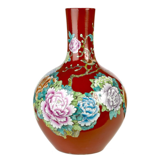 Vaza rosie din ceramica 57 cm Xiong Pols Potten