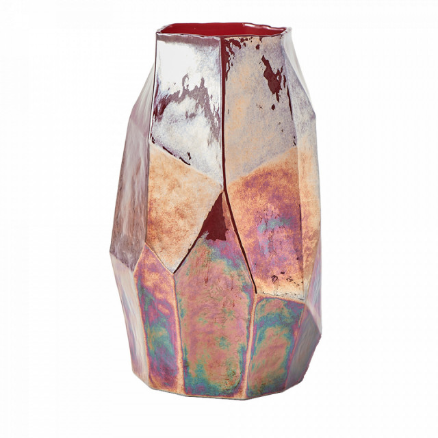 Vaza roz din sticla 41 cm Graphic Luster Pols Potten