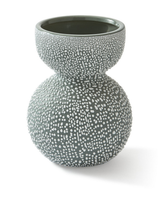 Vaza verde din ceramica 20 cm Boolb Dots Pols Potten