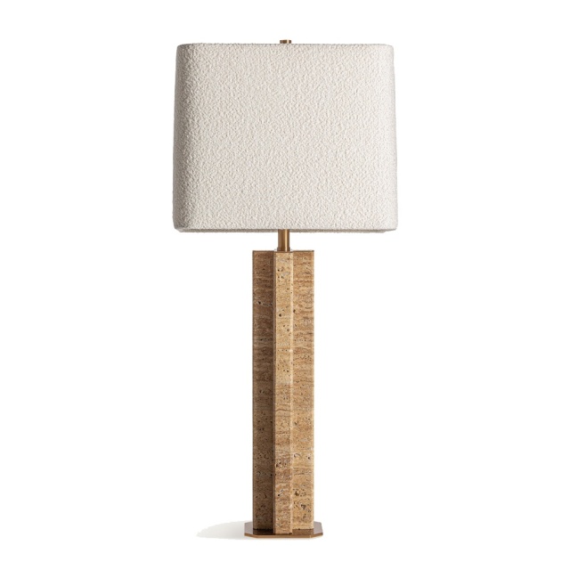 Veioza crem/alba din piatra 80 cm Bag Vical Home