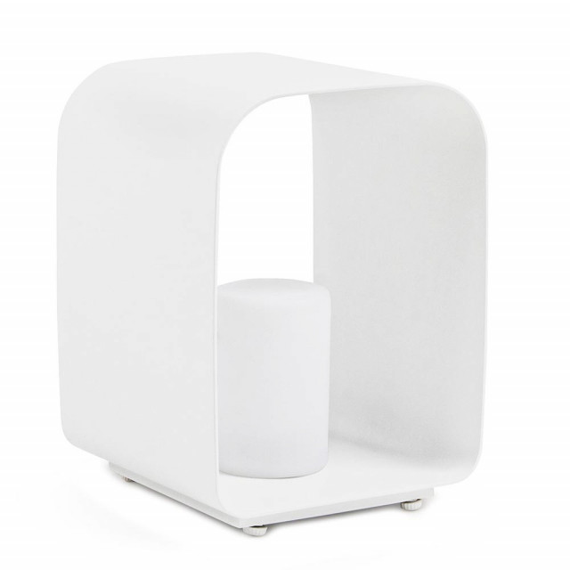 Veioza pentru exterior alba din metal 35 cm Ridley Bizzotto