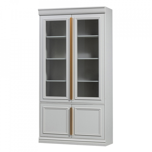 Vitrina gri din lemn 215 cm Organize BePureHome