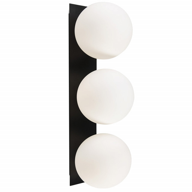Aplica alba/neagra din metal cu 3 becuri Classy Thai Natura