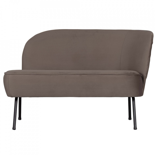 Banca gri din catifea 110 cm Vogue Right Woood