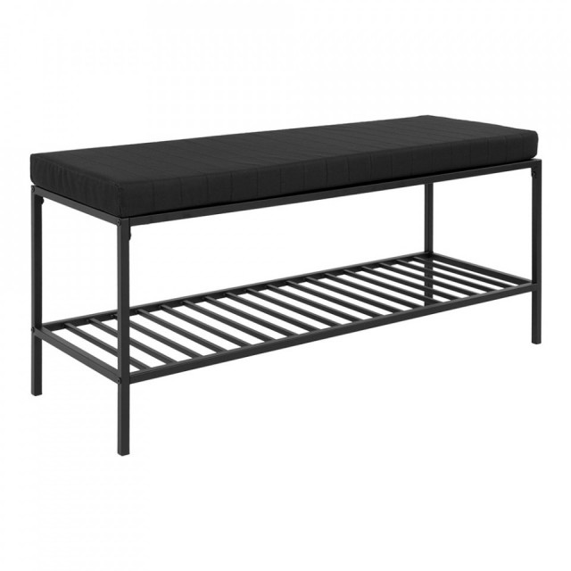 Bancheta neagra din metal 100 cm Vita House Nordic