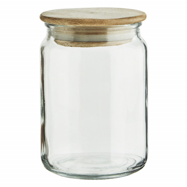 Borcan cu capac maro/transparent din sticla 650 ml Monaco Madam Stoltz