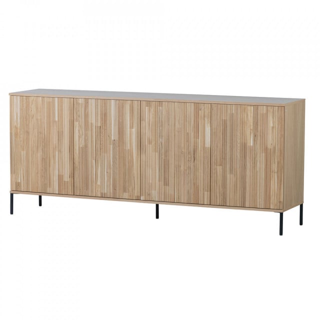 Bufet inferior maro deschis din lemn 200 cm Gravure Oak Woood