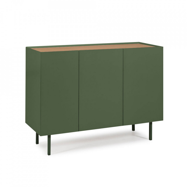 Bufet inferior verde/maro din lemn 110 cm Arista Teulat