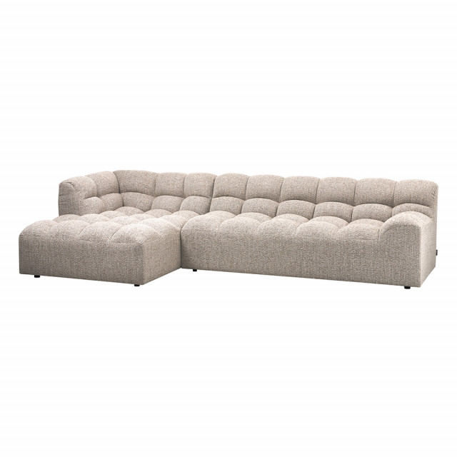 Canapea cu colt crem din poliester 324 cm Allure Left Woood