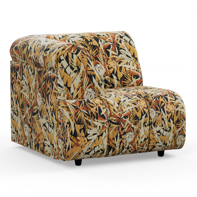 Canapea cu colt modulara multicolora din textil 98 cm Wave Corner Left Hollywood HKliving