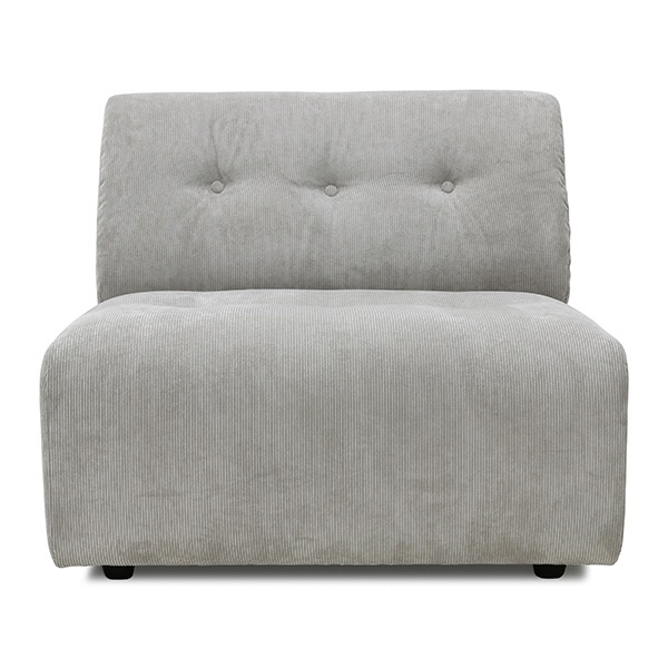 Canapea modulara crem din textil 94 cm Vint Middle Corduroy HKliving