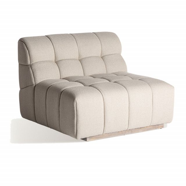 Canapea modulara crem din textil pentru 1 persoana Winzer Middle Vical Home