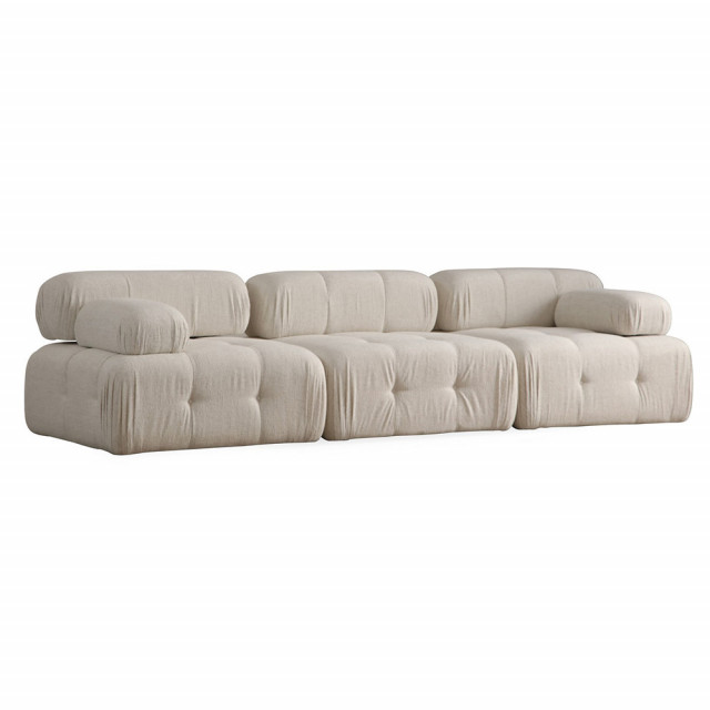 Canapea modulara crem din textil pentru 3 persoane Doblo The Home Collection