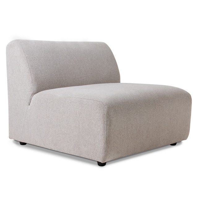 Canapea modulara gri deschis din textil 95 cm Jax Middle HKliving