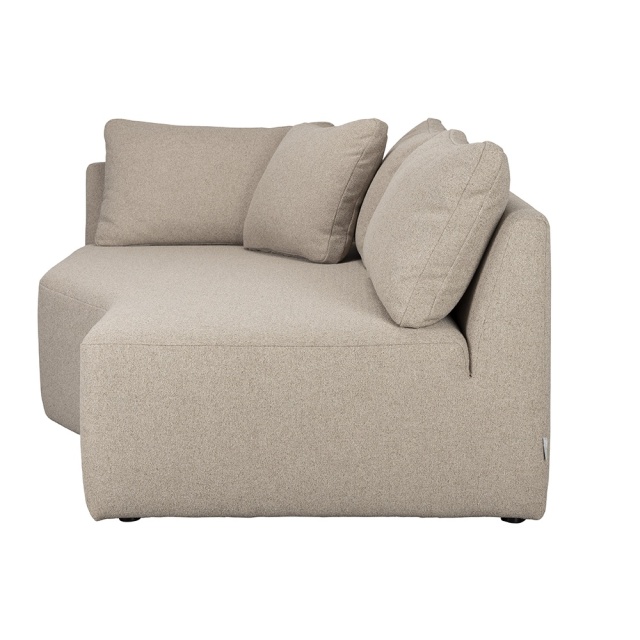 Canapea modulara maro cappuccino din textil pentru 1 persoana Prosper Right Zuiver