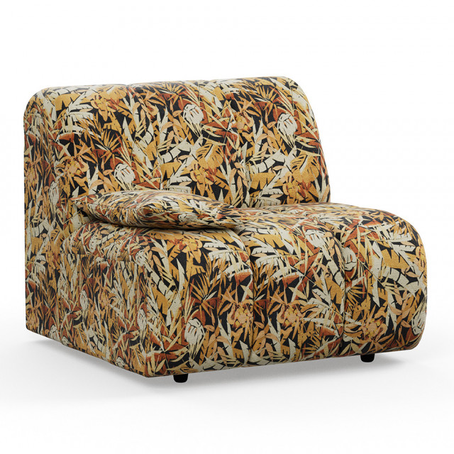 Canapea modulara multicolora din textil 98 cm Wave Left Low Hollywood HKliving