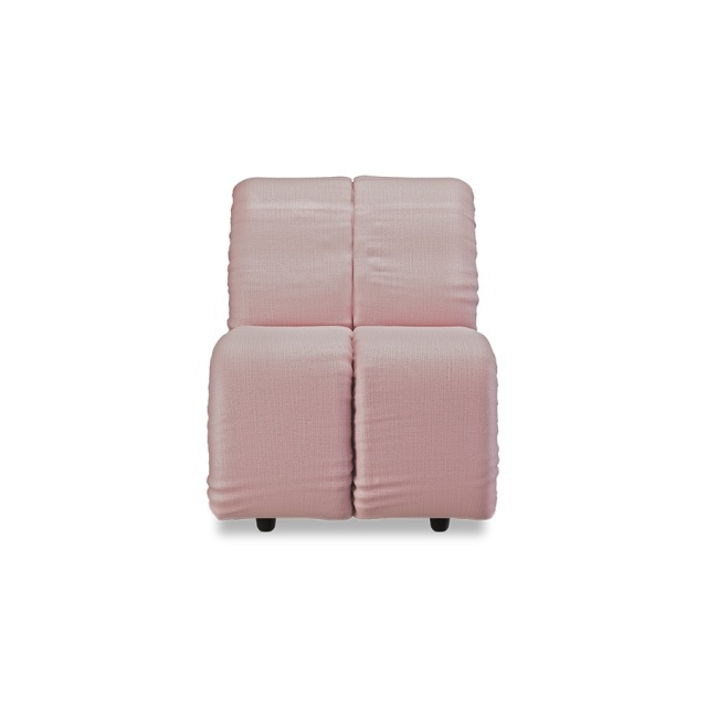 Canapea modulara roz din textil 98 cm Wave Wise Middle Small HKliving