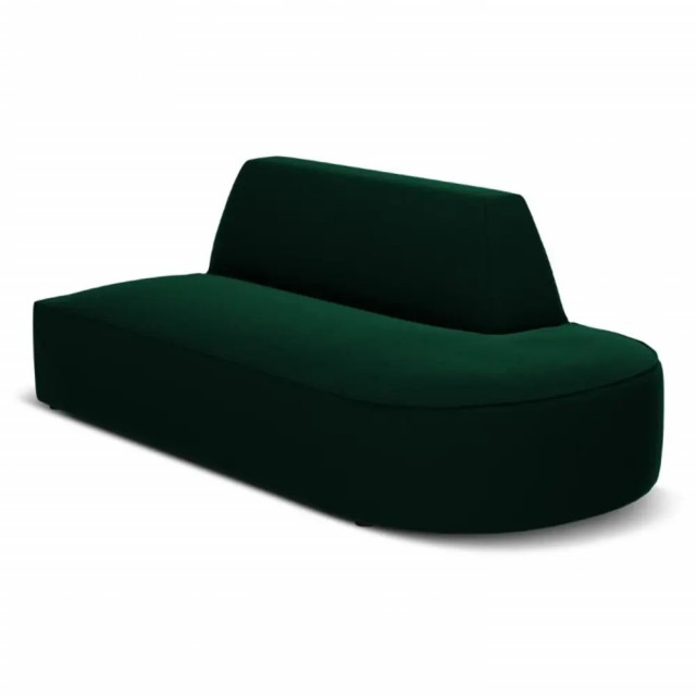 Canapea modulara verde din catifea pentru 2 persoane Ruby Left Besolux