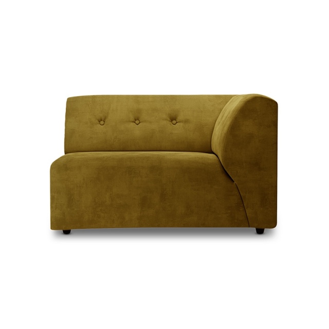 Canapea modulara verde oliv din catifea 118 cm Vint Right HKliving