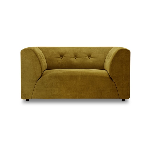 Canapea modulara verde oliv din catifea 148 cm Vint Loveseat HKliving