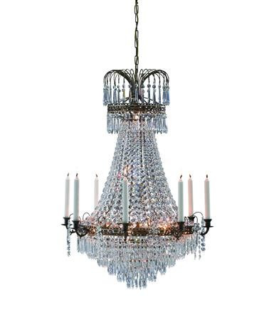 Candelabru transparent/maro alama din metal cu 9 becuri Lacko Markslojd
