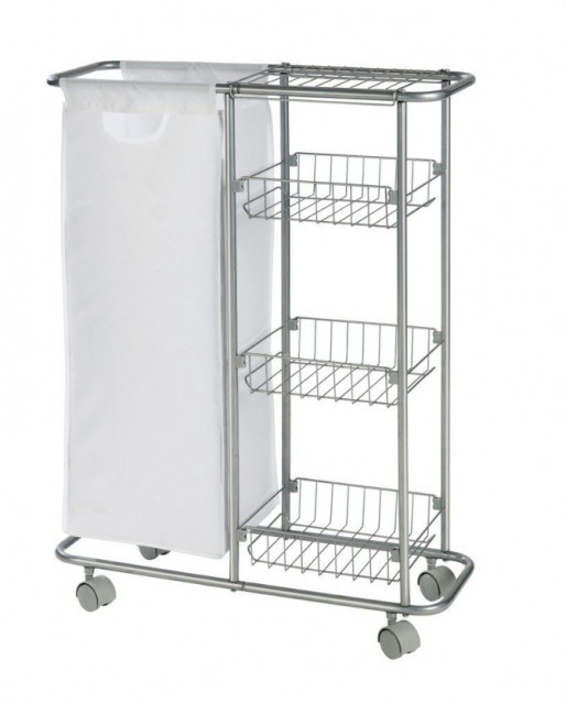 Carucior cu cos argintiu/alb din metal Slim Collection Wenko