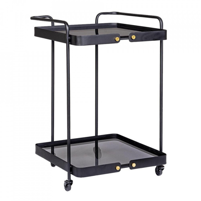 Carucior negru din metal Zeina Small Bizzotto