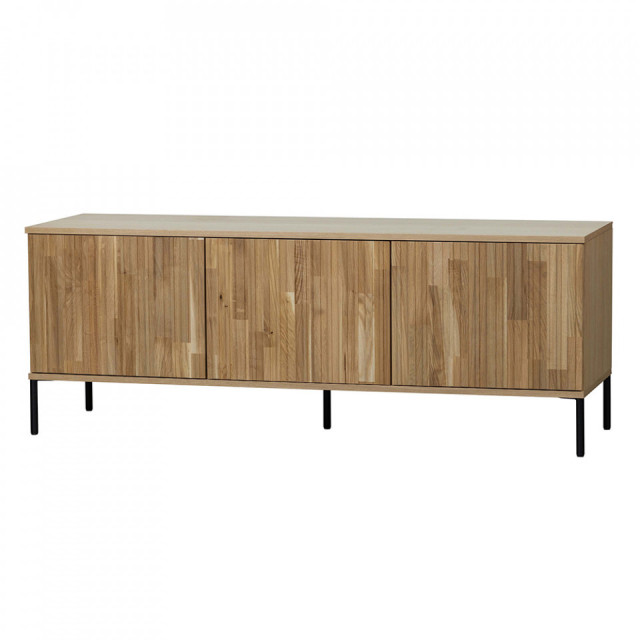 Comoda TV maro din lemn 150 cm Gravure Oak Woood