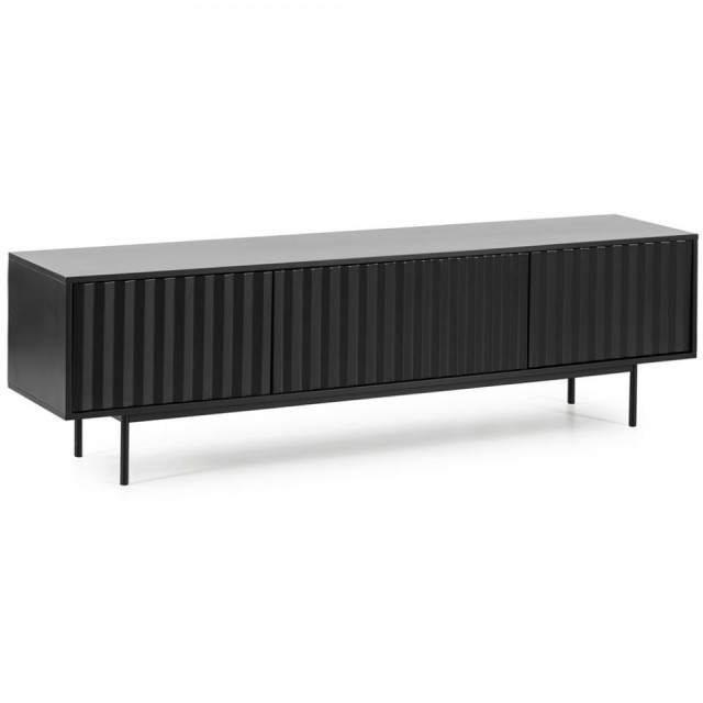 Comoda TV neagra din metal 180 cm Sierra Teulat