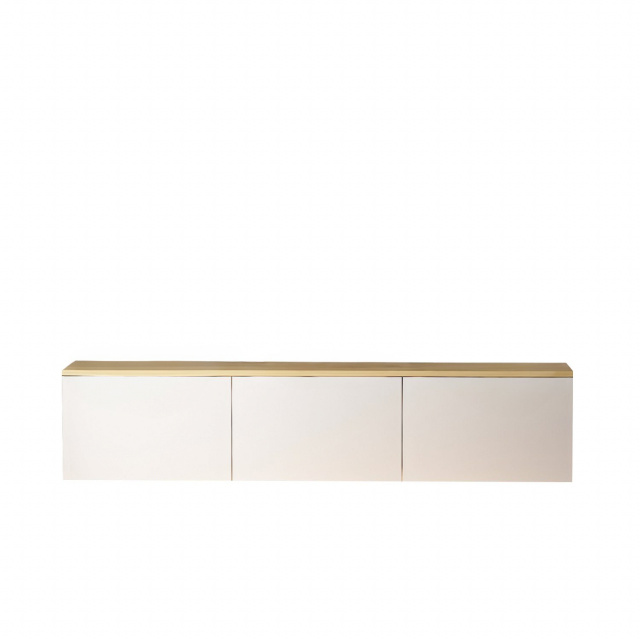 Comoda TV pentru perete alba 160 cm Neon V2 The Home Collection