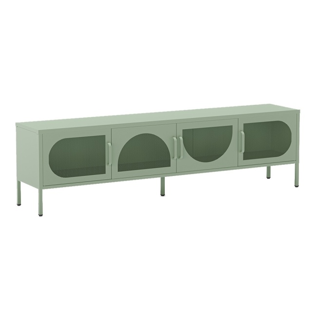 Comoda TV verde menta din metal 180 cm Tayra The Home Collection