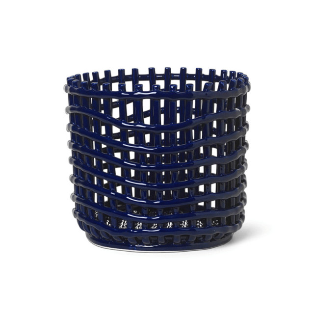 Cos albastru din ceramica Chiara L Ferm Living