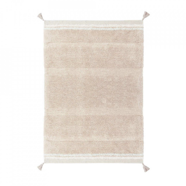 Covor bej/roz din bumbac 90x130 cm Bloom Lorena Canals