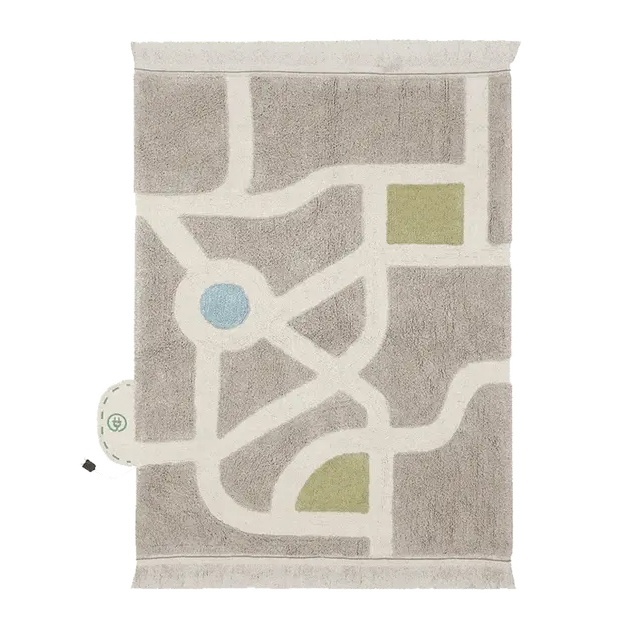 Covor de joaca cu 9 accesorii multicolor din bumbac 200x300 cm Eco City Lorena Canals